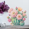 Cactus acrylique en fleurs - ornement d&rsquo;artisanat 5d bricolage