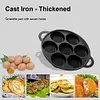 7-Cup Cast Iron Egg Frying Pan Non Stick Pancake Pan Omelet Pan Egg Cooker