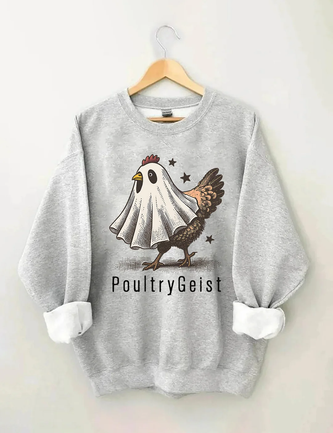 Halloween Funny Ghost Chicken Sweatshirt