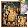(Multi-Style) Colorful Van Gogh Cat-11CT Stamped Cross Stitch 40*55cm/15.75*21.65in