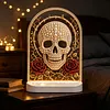 DIY Diamond Art LED Night Light &ndash; Light-Up Table Decor, Double-Sided Printed DIY Crystal Pearl Painting Decoration for Holiday & Gifts(Skull)