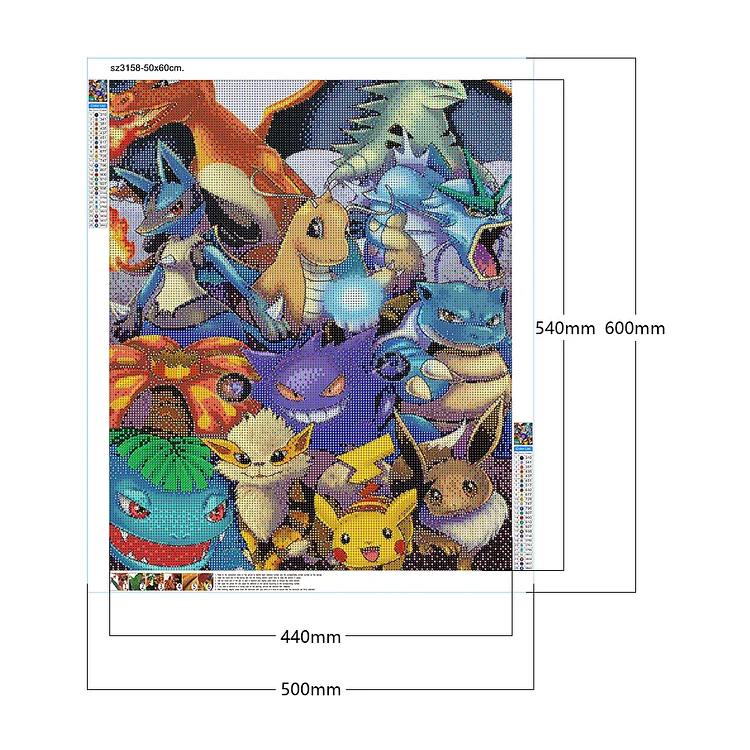 Diamond Painting Pokémon Eevee 6, Full Image - Painting