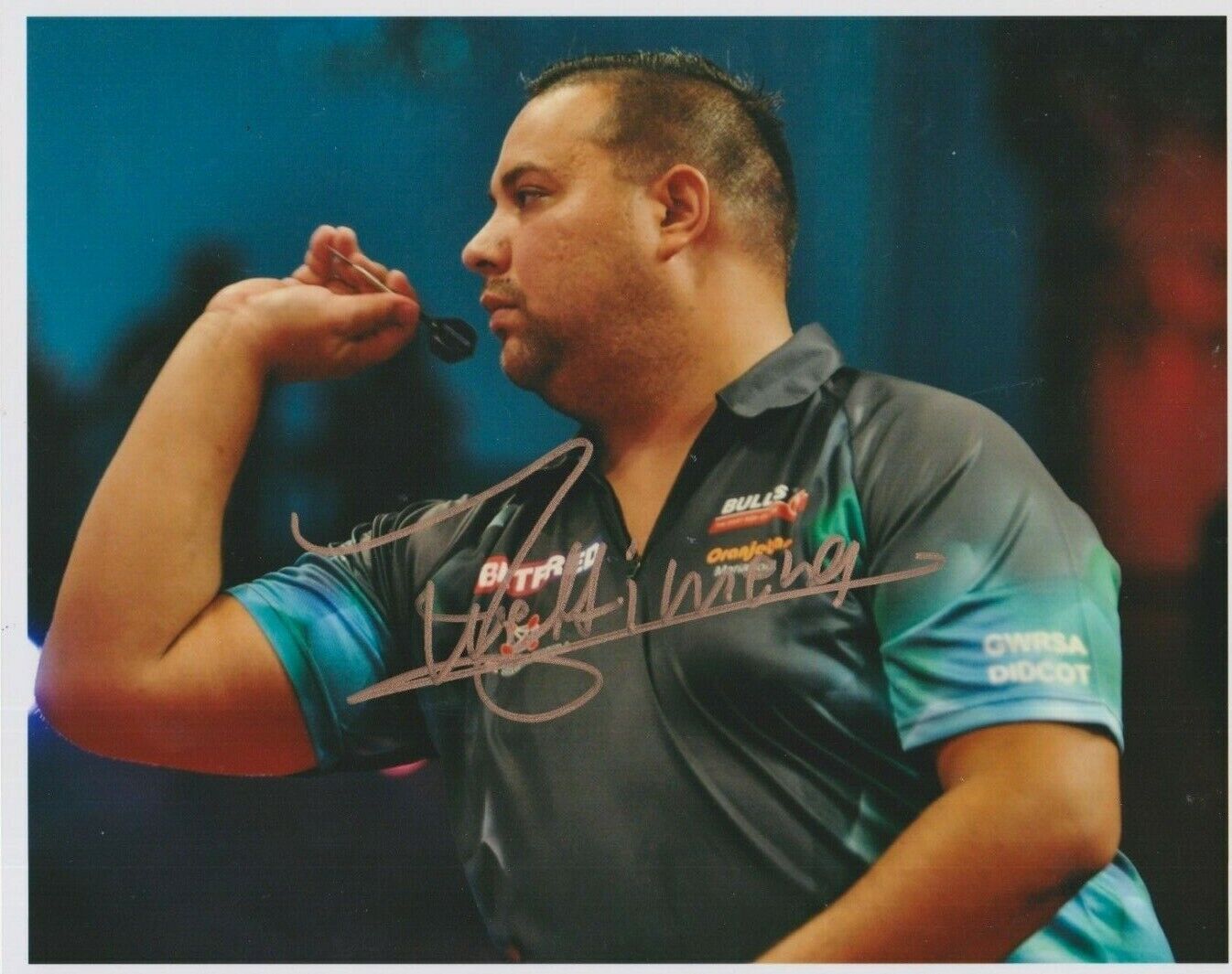 Jermaine Wattimena **HAND SIGNED** 8x10 Photo Poster painting ~ Darts ~ AUTOGRAPHED