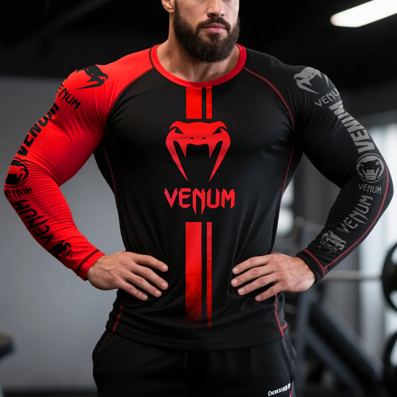 Tight Combat Print Raglan Sleeves Long Sleeves Contrast Color Stitching Round Neck Sweatshirt T-shirt / TECHWEAR CLUB / Techwear
