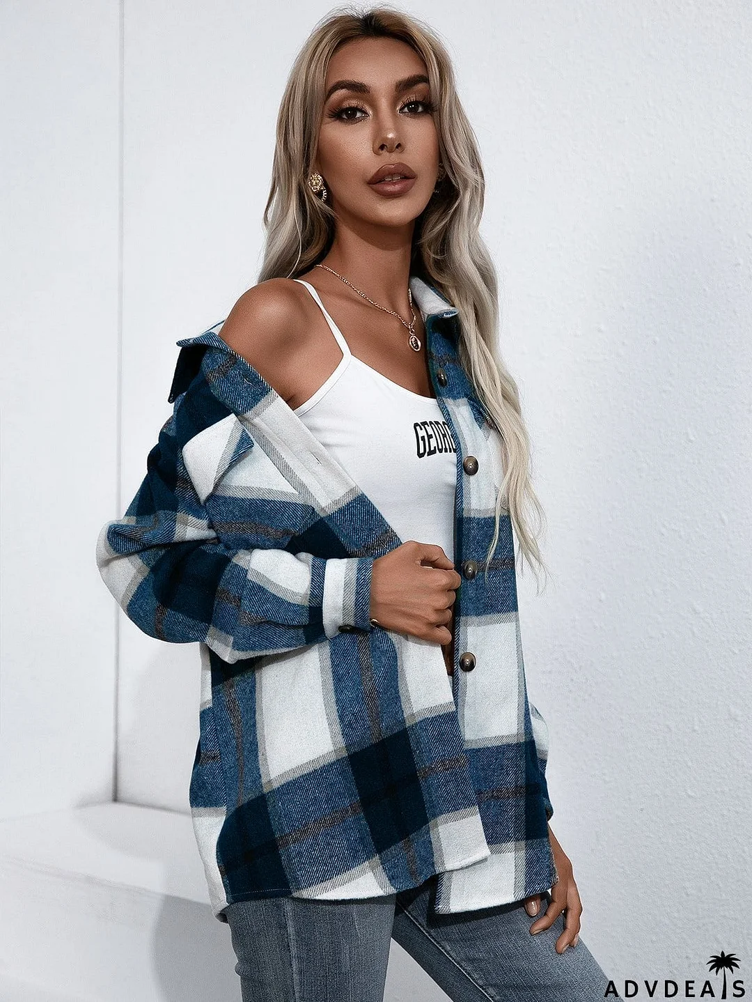 Plaid Button Up Flannel Shirt