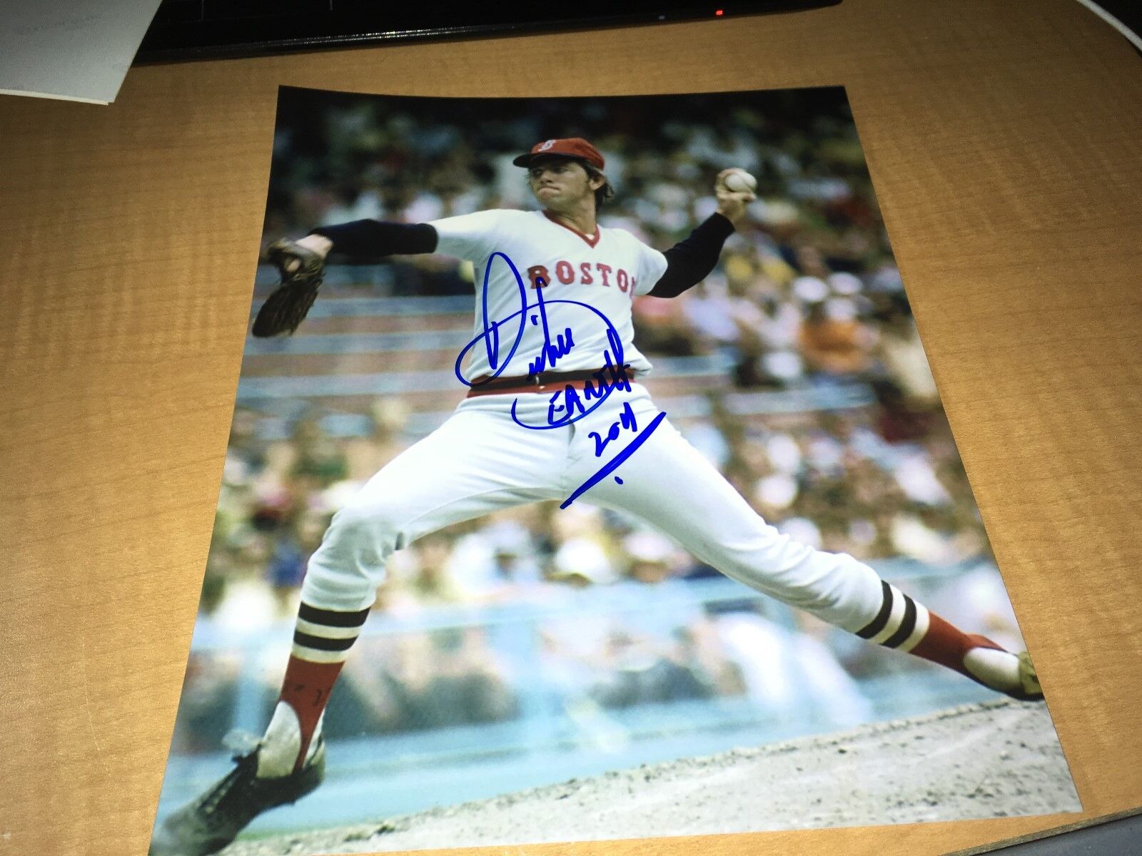 Bill Lee Boston Red Sox Signed Baseball Photo Poster painting W/Our COA