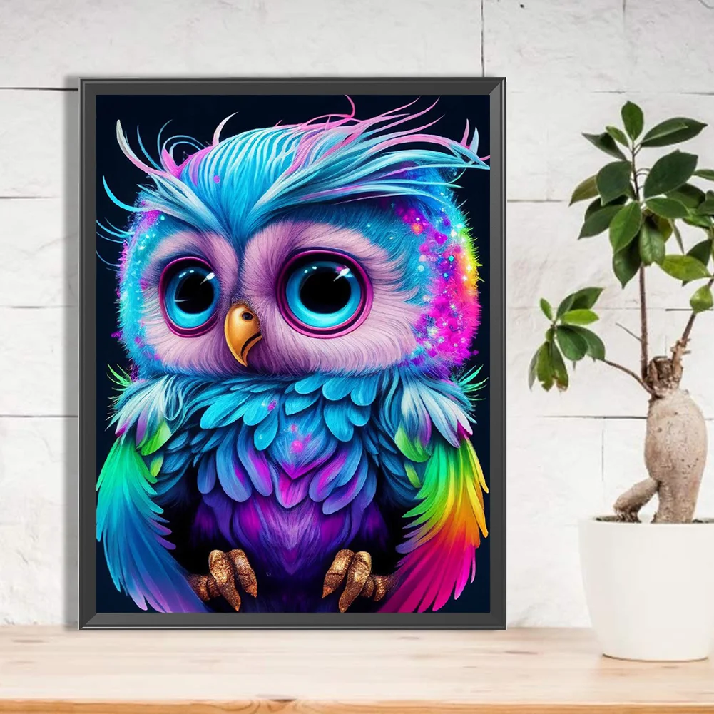 Diamond Painting - Full Round Drill - Owl(30*40cm)