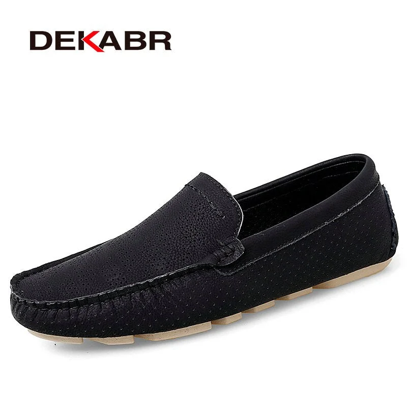 DEKABR Plus Size 38~47 Men Loafers Fashion Summer Casual Shoes Classics Lightweight Men Driving Shoes Non-slip Flat Shoes
