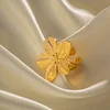 Large Blooming Golden Flower Open Ring