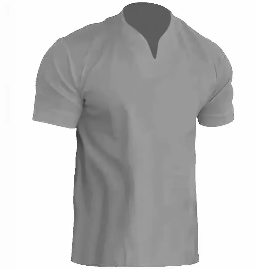 Uveng Uveng Men's Fitness Plus-Size Sports T-Shirt Men's Elastic Cotton Pocket Short-Sleeved Summer V-Neck Polo Shirt