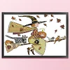 (Stamped/Counted) Witch And Cat - 14CT Cross Stitch 29*21cm/11.42*8.27in(Brand)