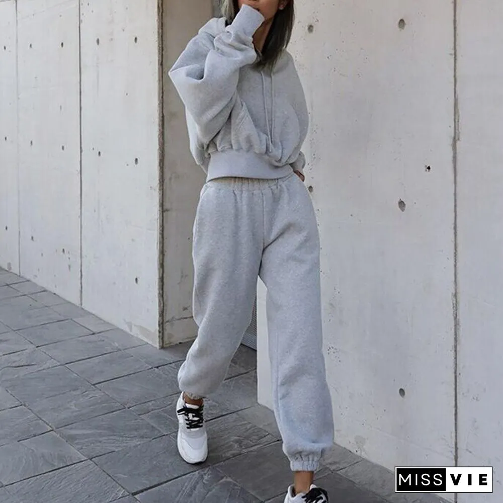 Two-Piece Sports Sweater Suit