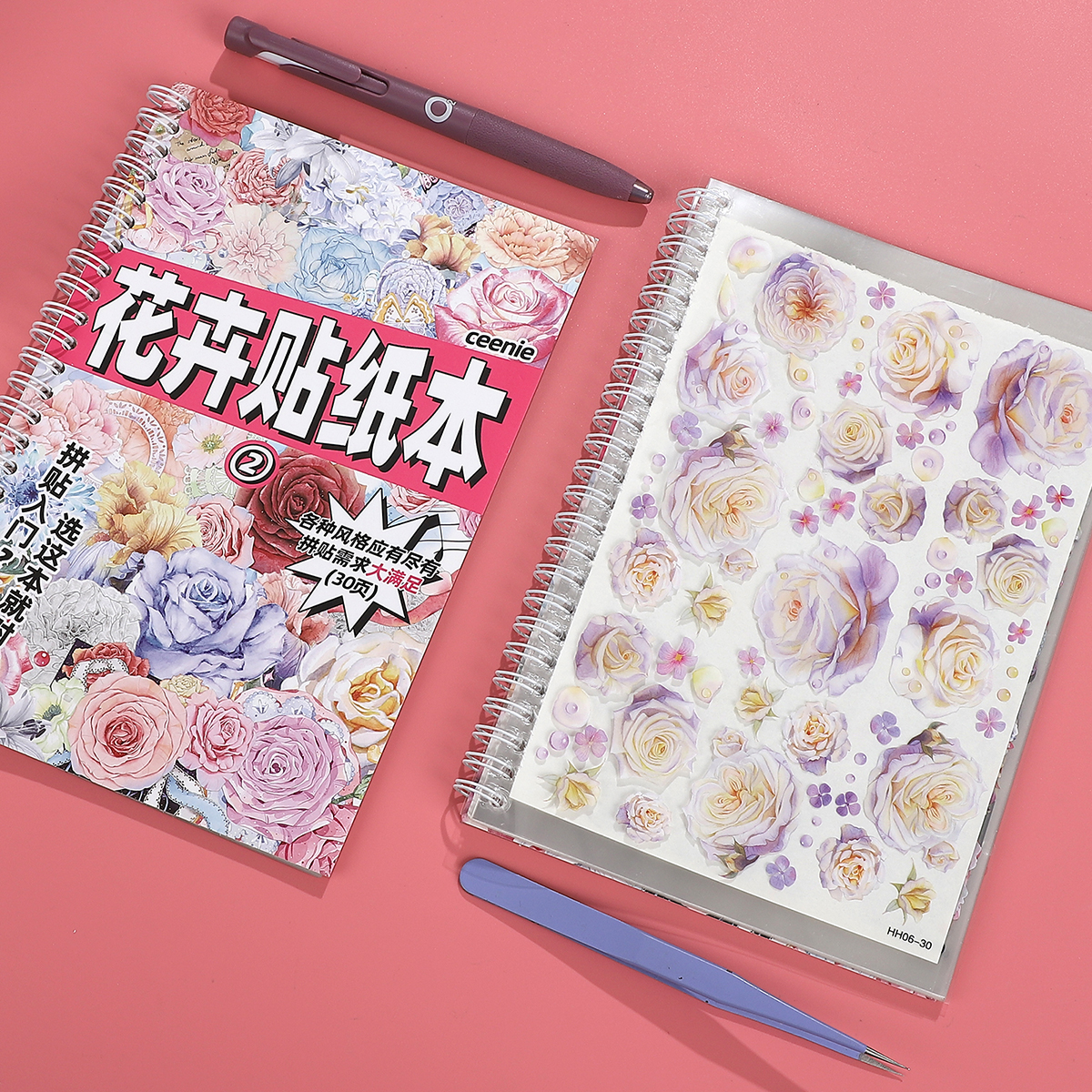Journalsay 30매 빈티지 꽃 조경 PET 스티커북