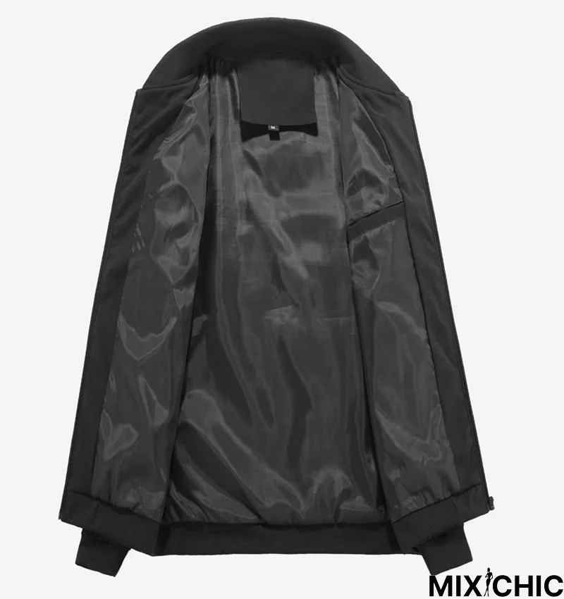 Mens Fashion Baseball Collar Streetwear Hip Hop Coats Outwear Thin Slim Bomber Jackets