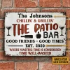 Personalized Patio Bar Time Well Wasted Custom Classic Metal Signs