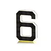 LED Illuminated Modern Address Sign Waterproof Personalized Solar Powered Address Number Dusk To Dawn Adhesive Or Screw Mount for Outside House Light Up Courtyard Hotel Bar