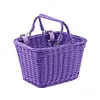 Bike Front Basket with Handles Cute Square Bicycle Basket for Kids Adult Bikes