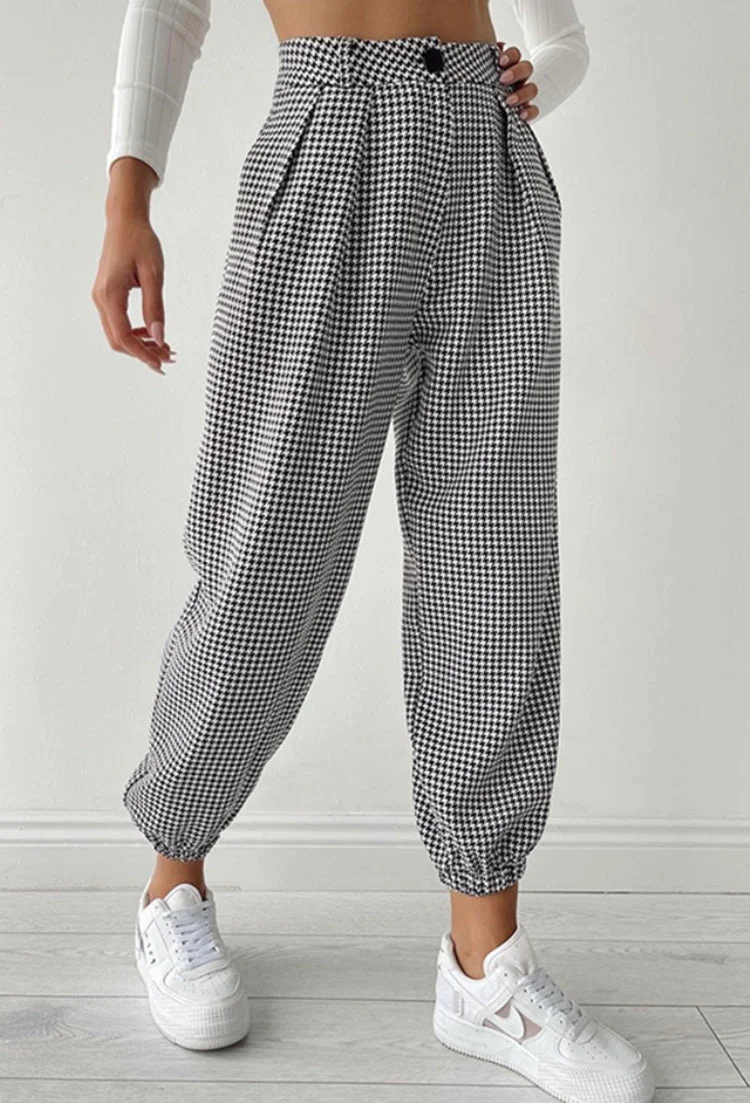 Toloer Toloer Fashion Swallow Gird High Waist Jogger Pant 1127-0-Outfit Ideas