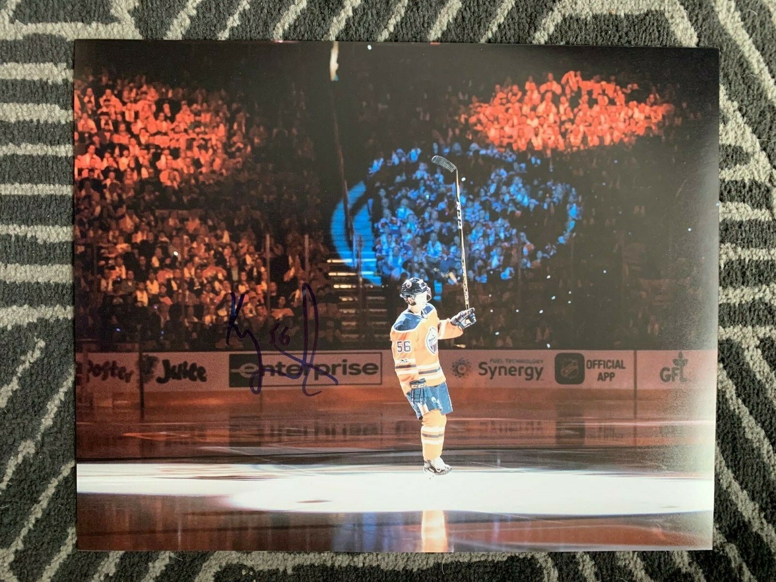 Edmonton Oilers Kailer Yamamoto Signed Autographed 11x14 NHL Photo Poster painting COA #3