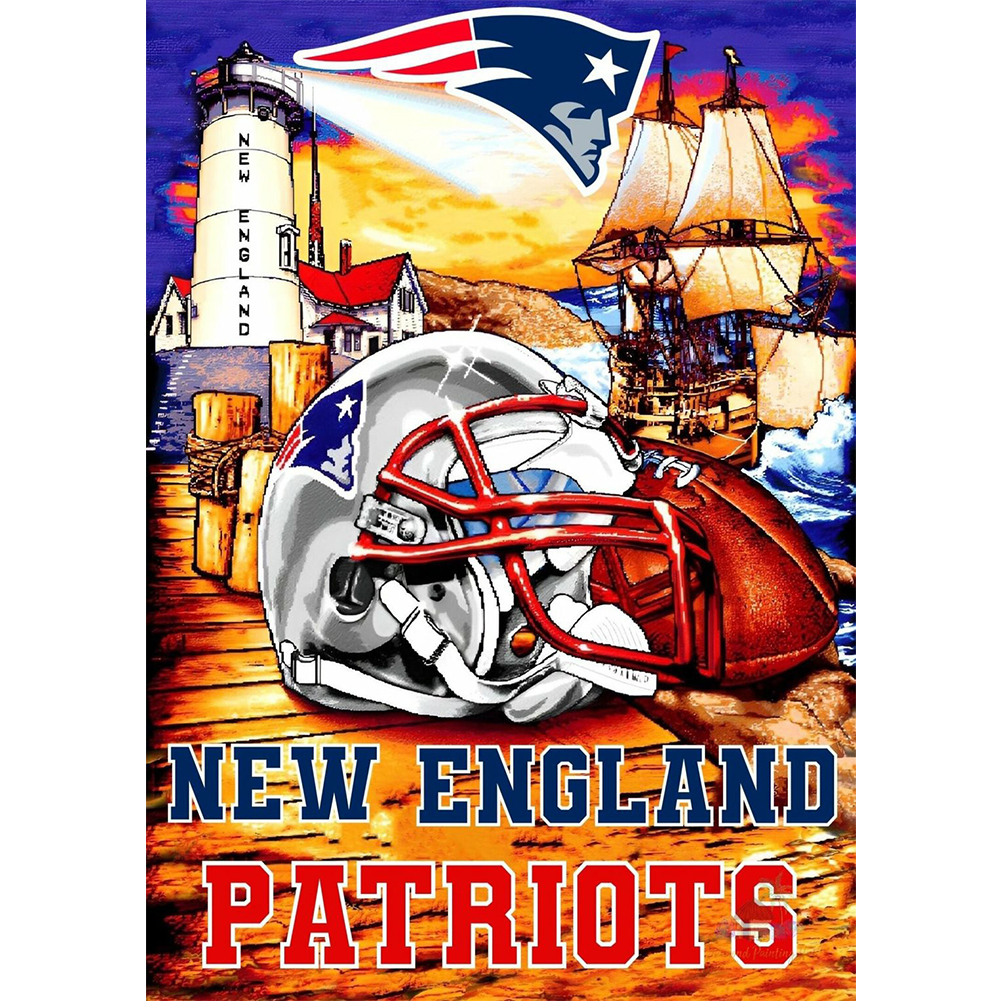 

NFL Football New England Patriots - Round Drill Diamond Painting - 40*30CM, 501 Original