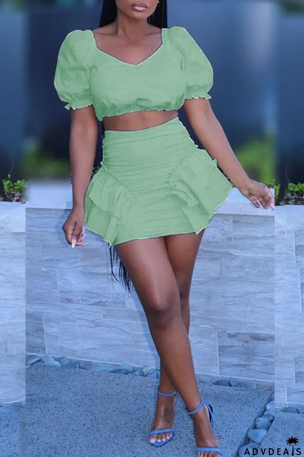 Black Sexy Patchwork Stringy Selvedge Off the Shoulder Short Sleeve Two Pieces