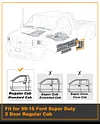 Autoholic Cab Corner Kit Black Fit for 1999-2016 Ford Super Duty F250 F350 Regular Cab Standard Cab Crew Cab Driver & Passenger Side NOT for Ext cab