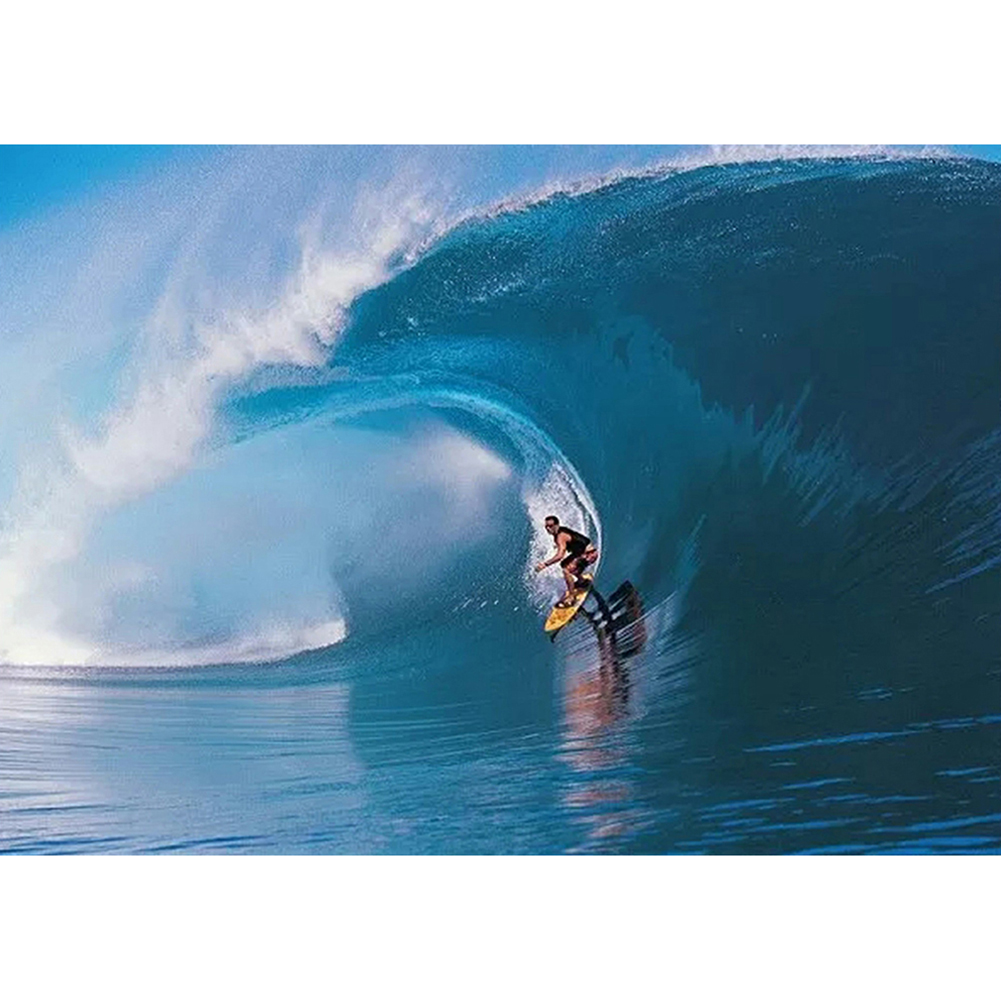 

40*30CM - Round Drill Diamond Painting - Big Wave Surfer, 501 Original