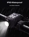 Bicycle light road bike high decibel horn light outdoor cycling waterproof USB lighting mountain bike front light bell