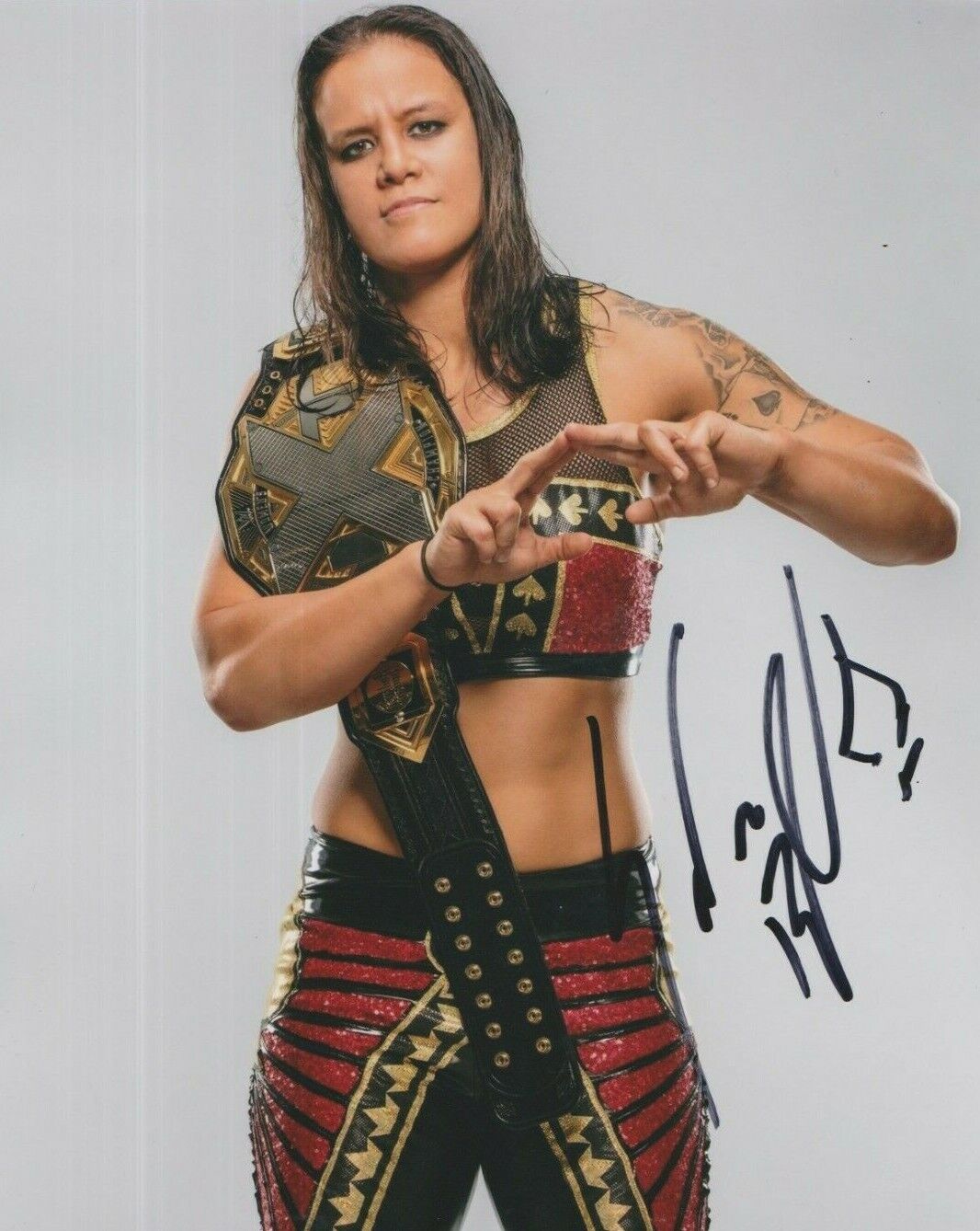 Shayna Bazsler (WWE) **HAND SIGNED** 10x8 Photo Poster painting ~ AUTOGRAPHED