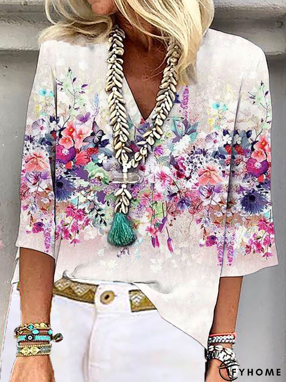 Floral Short Sleeve Top | IFYHOME