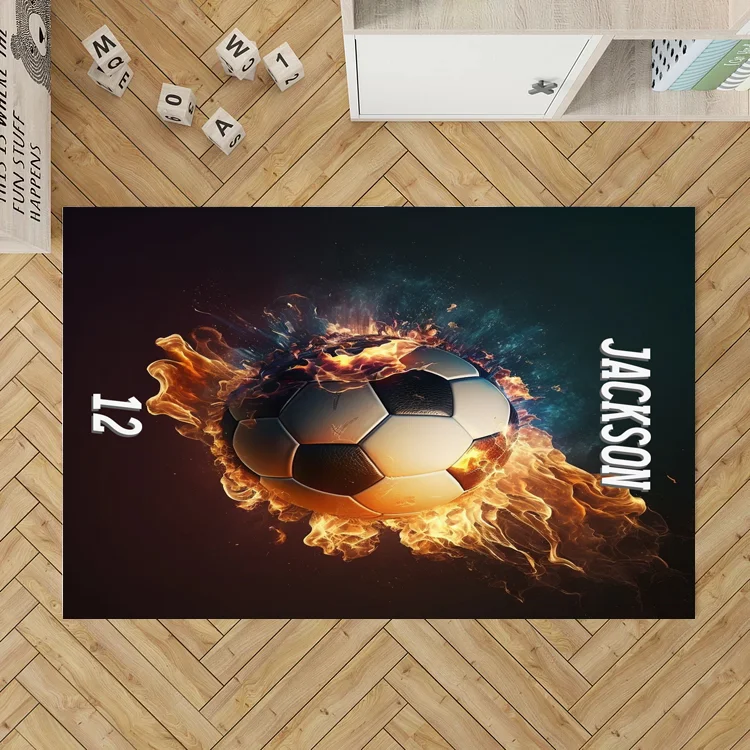 Personalized Kids Football Rug|R145