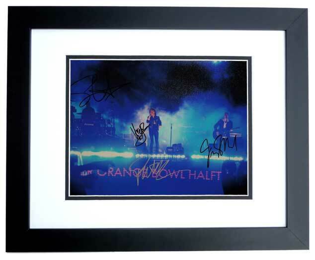 Train Group Signed Photo Poster painting by Pat Monahan, Hector Maldonado, Jimmy Stafford FRAMED