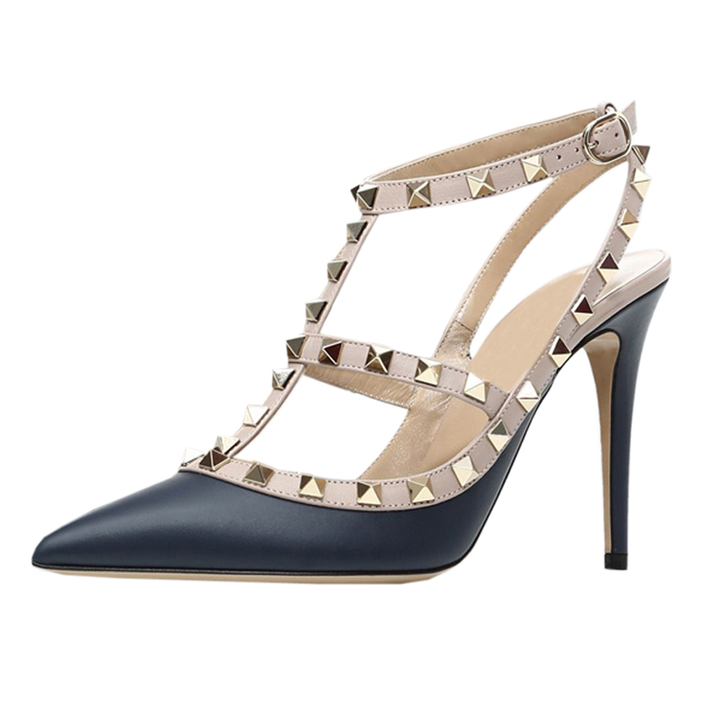 3.94" Middle Heels Rivets Sandals Matte-vocosishoes