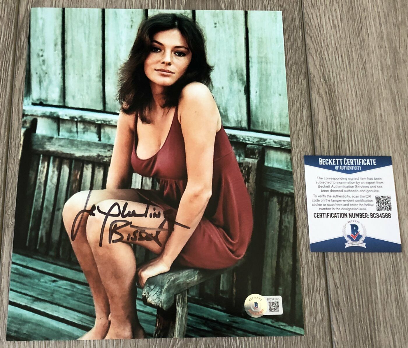 JACQUELINE BISSET SIGNED AUTOGRAPH BULLITT 8x10 Photo Poster painting w/PROOF & BECKETT BAS COA