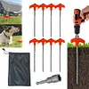 8Pcs Screw-in Tent Stakes with Hex Socket Heavy Duty Pegs for Outdoor Camping
