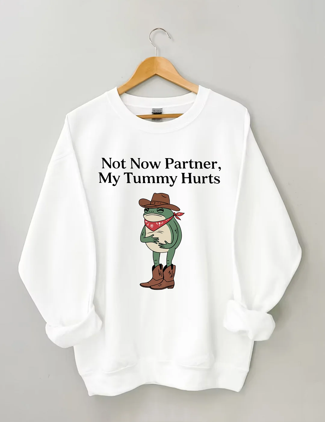 Not Now Partner My Tummy Hurts Sweatshirt
