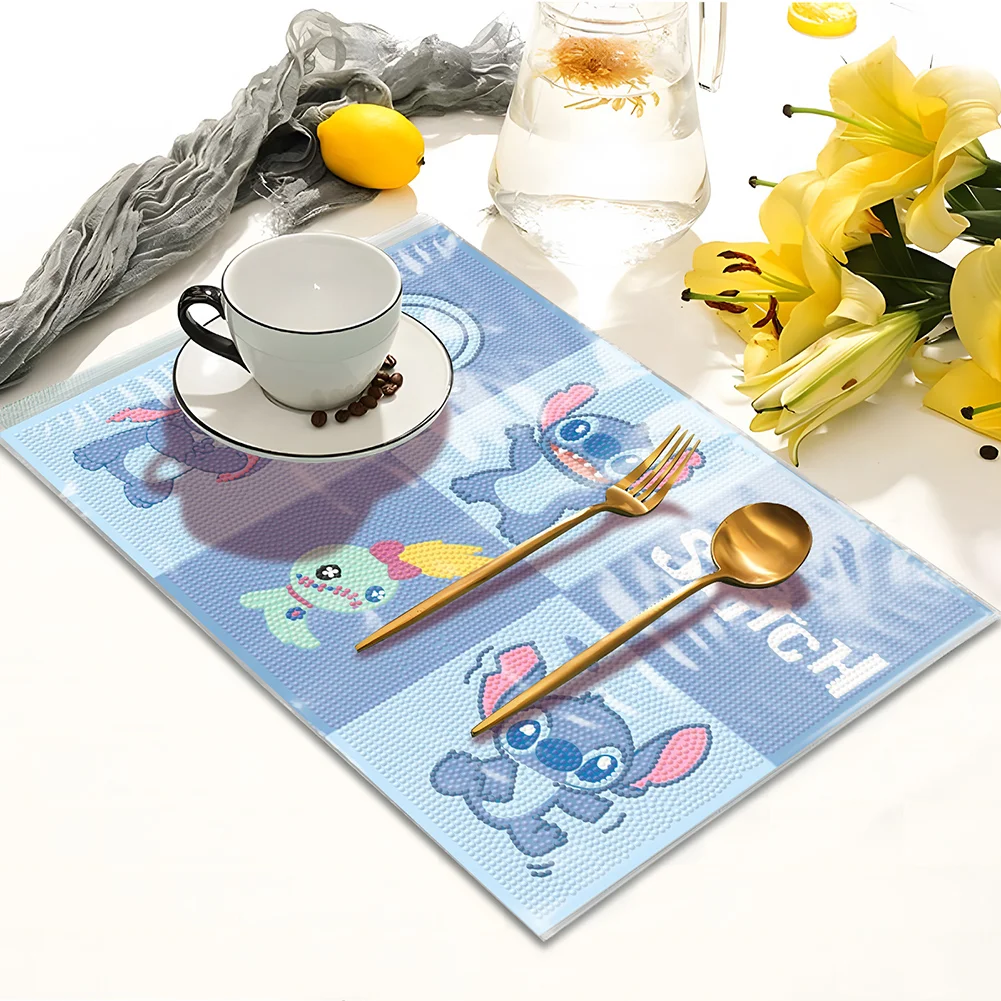 DIY Stitch Diamond Painting Placemat Diamond Crafts Projects for Kids Adults