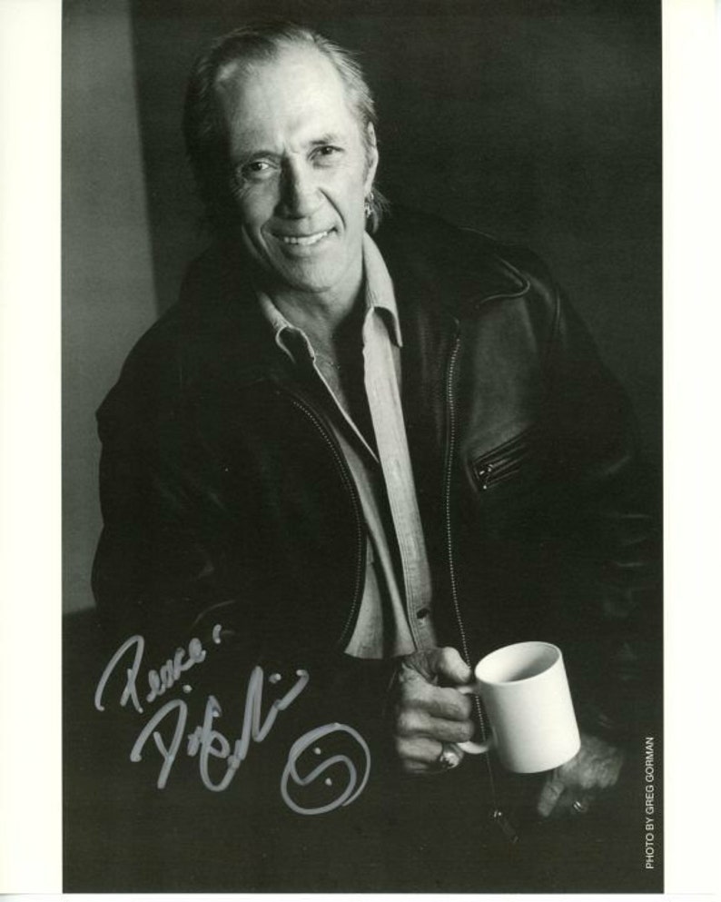 David carradine signed autographed Photo Poster painting