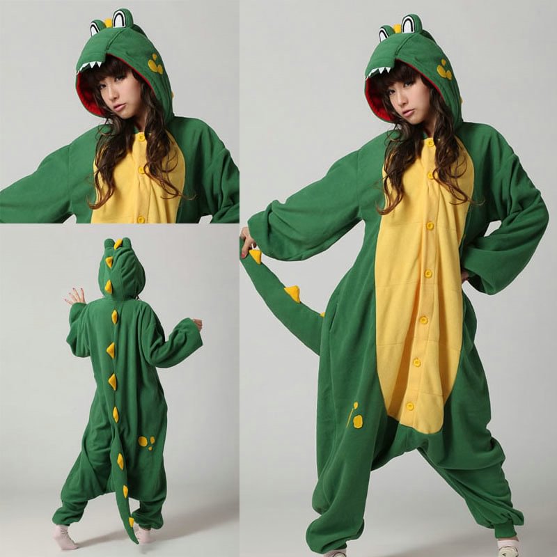 Crocodile Animal Onesies Kigurumi Costumes Pajamas-Pajamasbuy