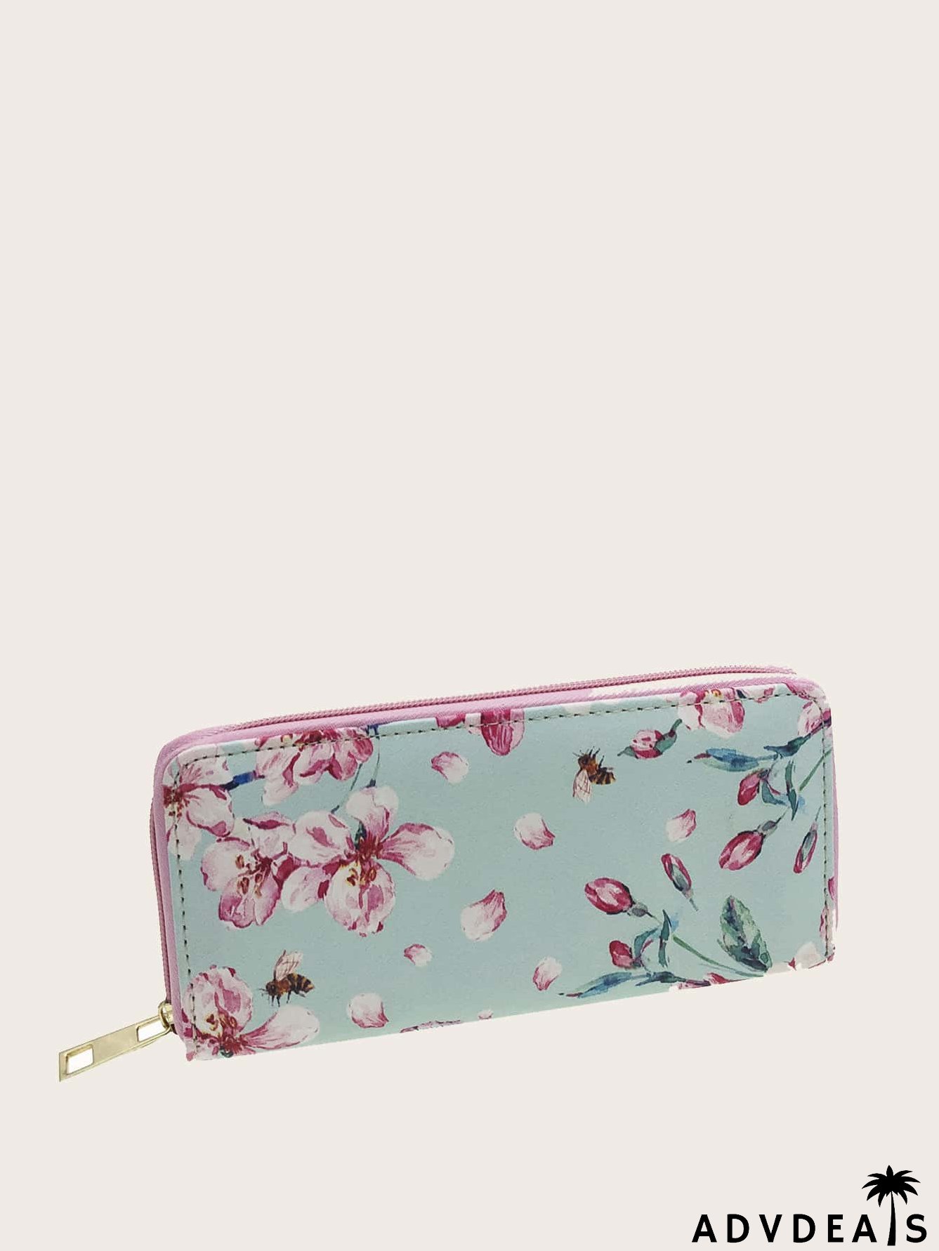 Allover Flower Graphic Long Wallet
