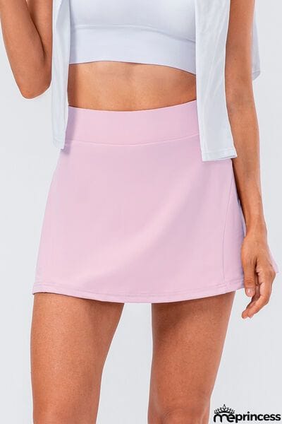 High Waist Pleated Active Skirt