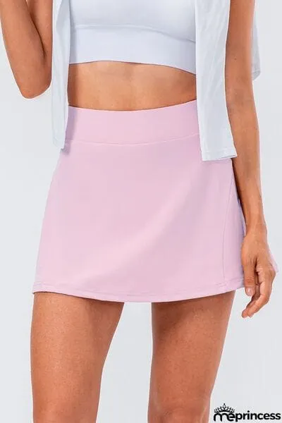 High Waist Pleated Active Skirt