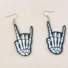 Boucles d'oreilles doigt cr&acirc;ne d'Halloween
