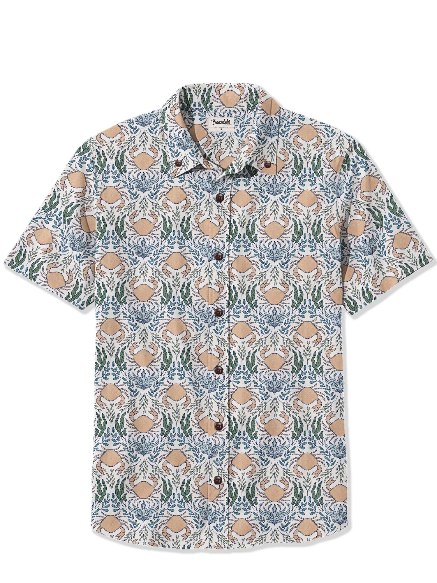 【Monique Beaudin X Boozelele】Seaweeds And Crabs - 100% Cotton Shirt