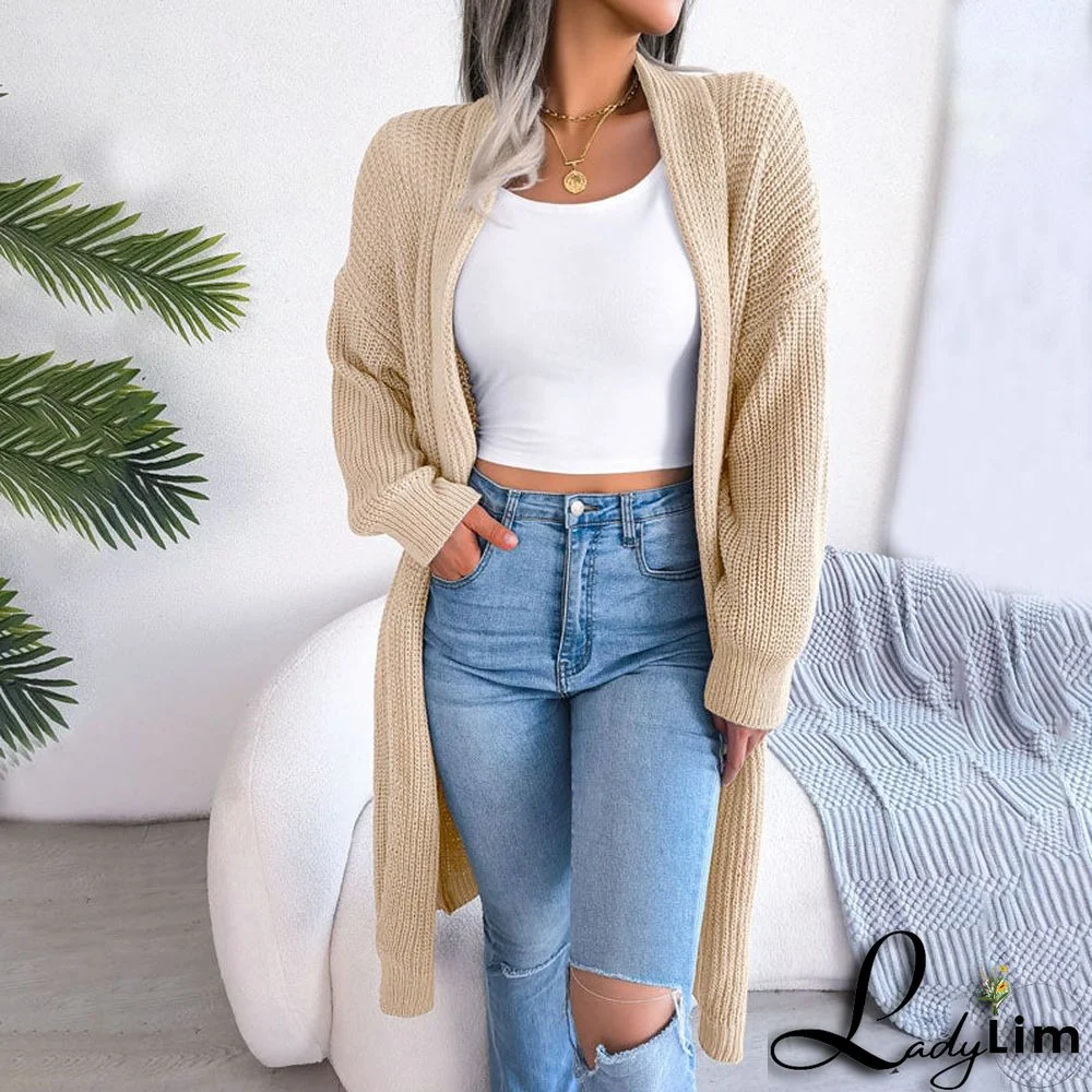 Casual Solid Colour Cardigan