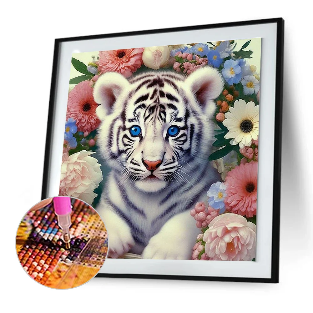 White Tiger 50X100CM(Picture) Full Square Drill Diamond Painting –  everydayecrafts