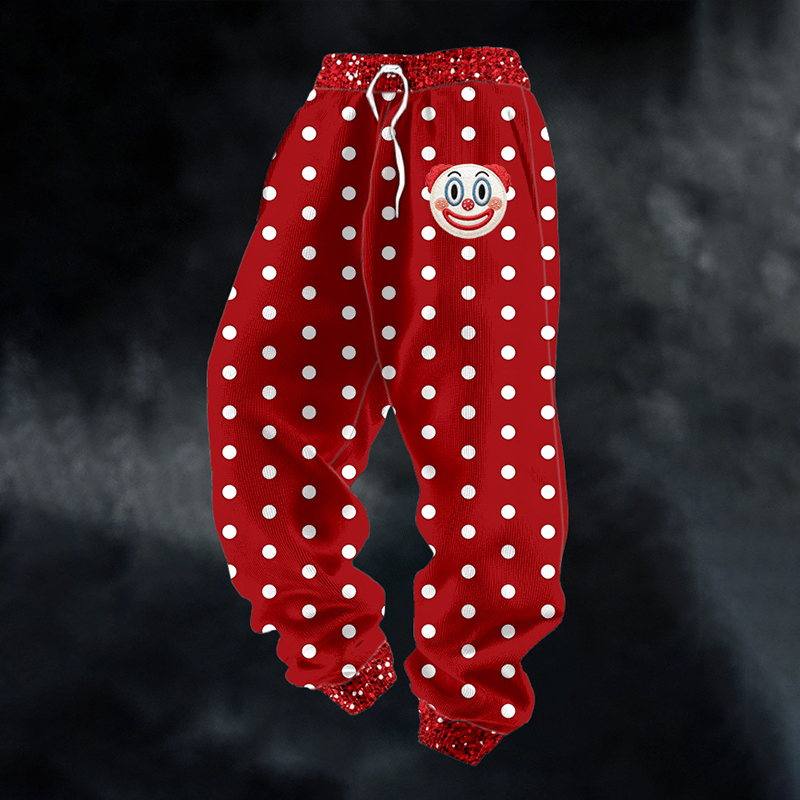 Men's Cologne Carnival Clown Pattern Casual Sweatpants elevenforest