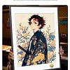 A3 & 4K Size Bishounen Tanjiro Kamado Decorative Painting - Demon Slayer: Kimetsu no Yaiba - HuangGua Studio