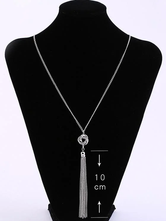 Fashion Metal Tasseled Necklace
