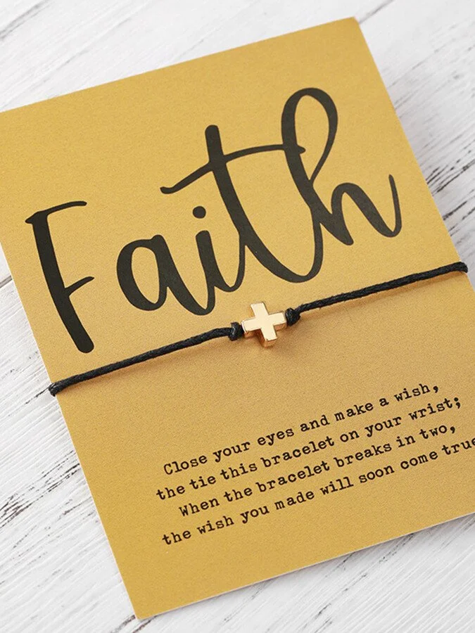 Faith simple cross bracelet